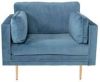 Hioshop Boom fauteuil velours blauw. online kopen