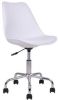 Hioshop Stan bureaustoel in wit met chromen poot. online kopen