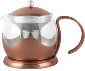 La Cafetière Theepot met Zeef, 0.66 L, Glas, Koper