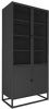LABEL51 Vitrinekast 'Level', Metaal, 80 x 40 x 190cm, kleur Zwart online kopen
