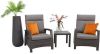 VDG Darwin verstelbare loungestoelen + Atlanta bijzettafel antraciet online kopen