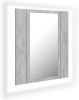 VidaXL Badkamerkast met spiegel en LED 40x12x45 cm betongrijs online kopen