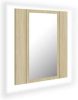 VidaXL Badkamerkast met spiegel en LED 40x12x45 cm sonoma eikenkleurig online kopen