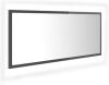 VidaXL Badkamerspiegel LED 100x8, 5x37 cm spaanplaat hoogglans grijs online kopen