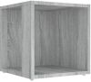 VidaXL Bijzettafel 33x33x34, 5 cm bewerkt hout grijs sonoma eikenkleur online kopen