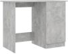 VidaXL Bureau 100x50x76 cm bewerkt hout betongrijs online kopen