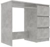 VidaXL Bureau 90x45x76 cm spaanplaat betongrijs online kopen