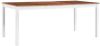 VidaXL Eettafel 180x90x73 cm grenenhout wit en bruin online kopen
