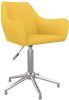 VidaXL Kantoorstoel draaibaar stof geel online kopen