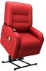 VidaXL Massagefauteuil Elektrisch Sta op stoel Kunstleer Rood online kopen