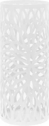 vidaXL Parapluhouder bladeren staal wit