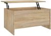 VidaXL Salontafel 80x55, 5x41, 5 cm bewerkt hout sonoma eikenkleurig online kopen