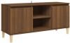 VidaXL Tv meubel met houten poten 103, 5x35x50 cm bruineikenkleurig online kopen