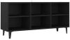 VidaXL Tv meubel met metalen poten 103, 5x30x50 cm zwart online kopen