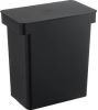 Yamazaki Airtight Trash Can with Caster Tower Black online kopen
