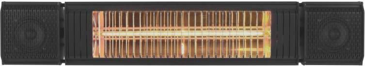EUROM Heat&amp, Beat Elektrische Terrasverwarmer Zwart 2000W 740 X 130 X 135mm
