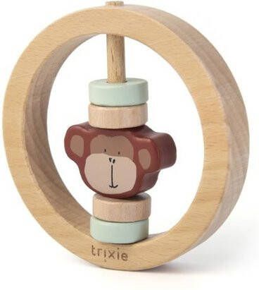TRIXIE Baby Accessoires Wooden round rattle Mr. Monkey Bruin