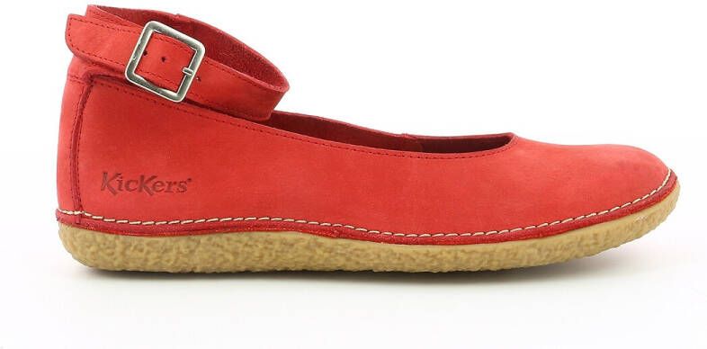 Kickers Ballerina's in leer met bandjes Honnora