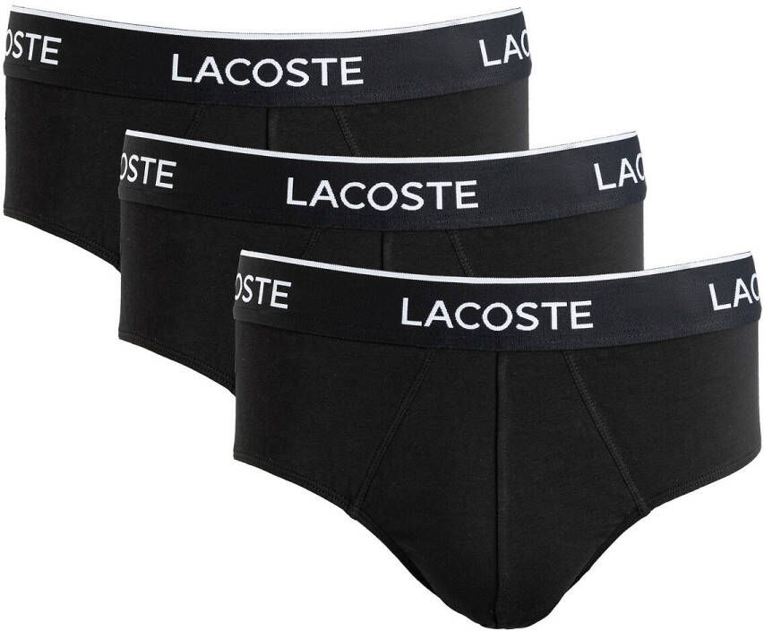 Lacoste Pack 3 Slips Casual , Zwart, Heren