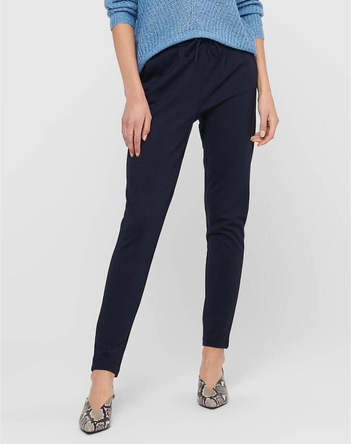 ONLY tapered fit broek ONLPOPTRASH donkerblauw regular