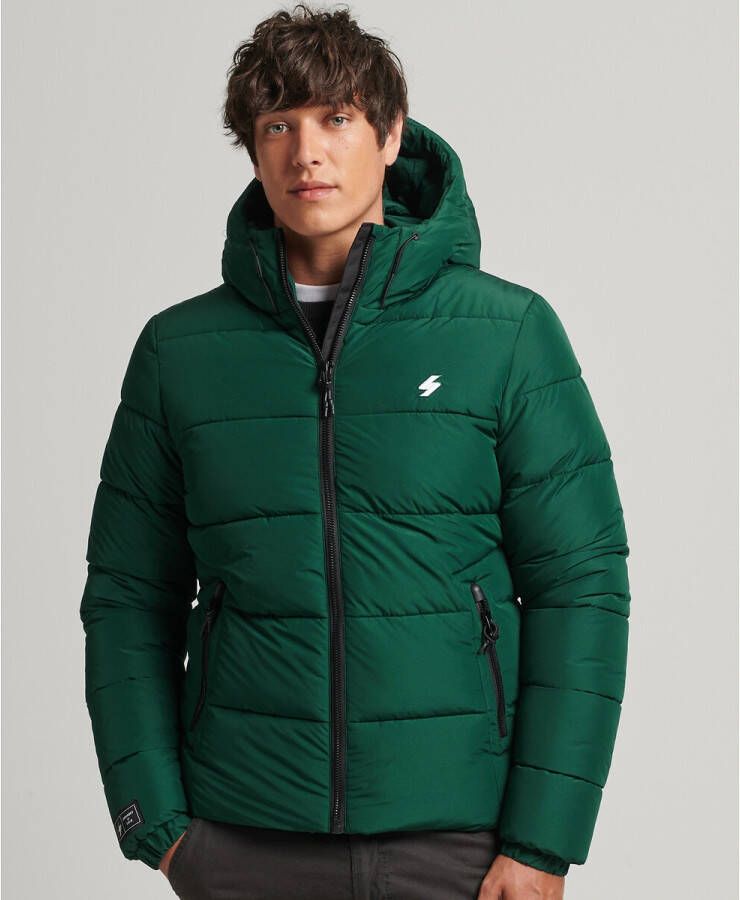 Superdry Winterjas sports puffer hooded sailor blue(m5011212a bro )