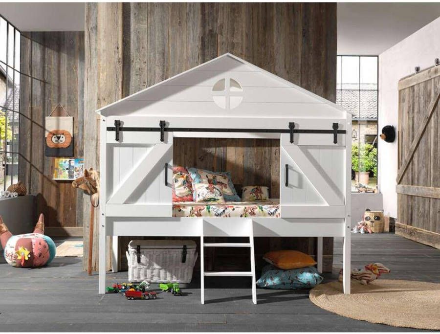 Vipack halfhoogslaper Bernie wit 218, 3x101x201, 8 cm Leen Bakker