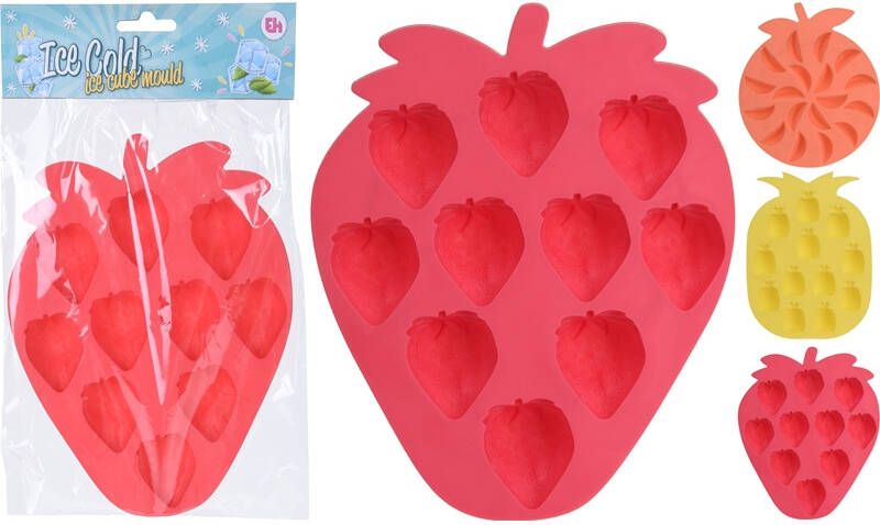 Massamarkt IJsblokjesmaker Fruitvorm Siliconen 19x16cm(per Stuk )