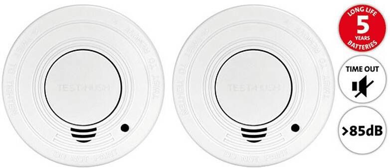 Alecto SA 29 5 rookmelder met 5 jaar batterij en time out toets(set van 2 )