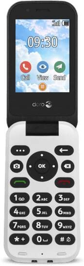 Doro 7030 4G senioren mobiele telefoon zwart wit