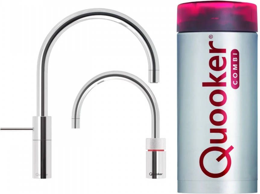 Quooker Nordic Round Twintaps met Combi + Boiler RVS