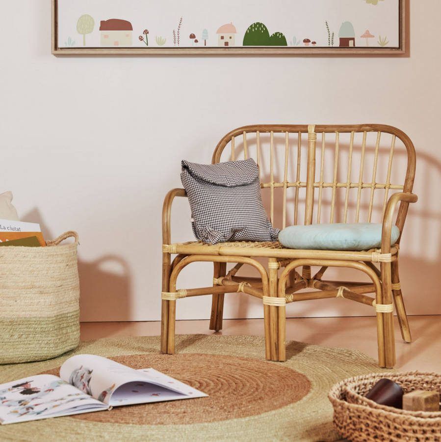 Kave Home Kinderbankje 'Marzieh' Rotan