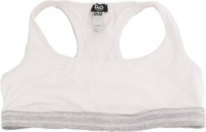 Dolce & Gabbana Mouwloze tops , Wit, Dames