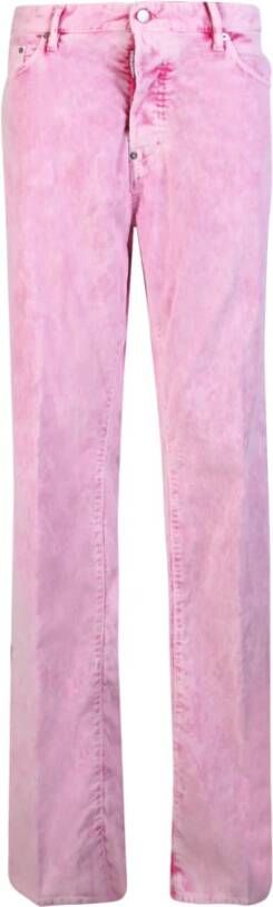 Dsquared2 Velvet corduroy tie dye print Roadie jeans from , Roze, Heren