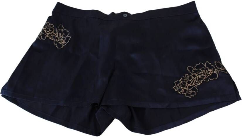 Ermanno Scervino Cotton Blue Lingerie Shorts ondergoed , Blauw, Dames