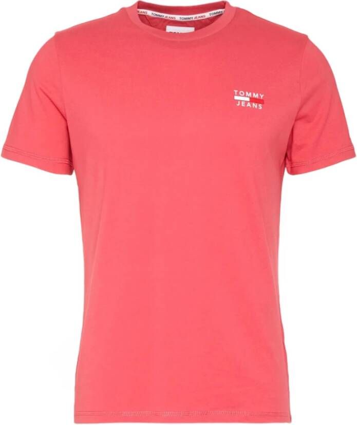 Tommy Jeans T Shirts , Roze, Heren