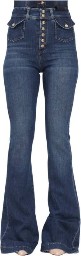 Bootcut jeans 4 Tasche Donna Versace 73Hab520 DW042D08 Indigo , Blauw, Dames