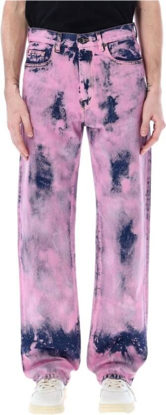 Darkpark Men Clothing Jeans Blue Pink Ss23 , Roze, Heren