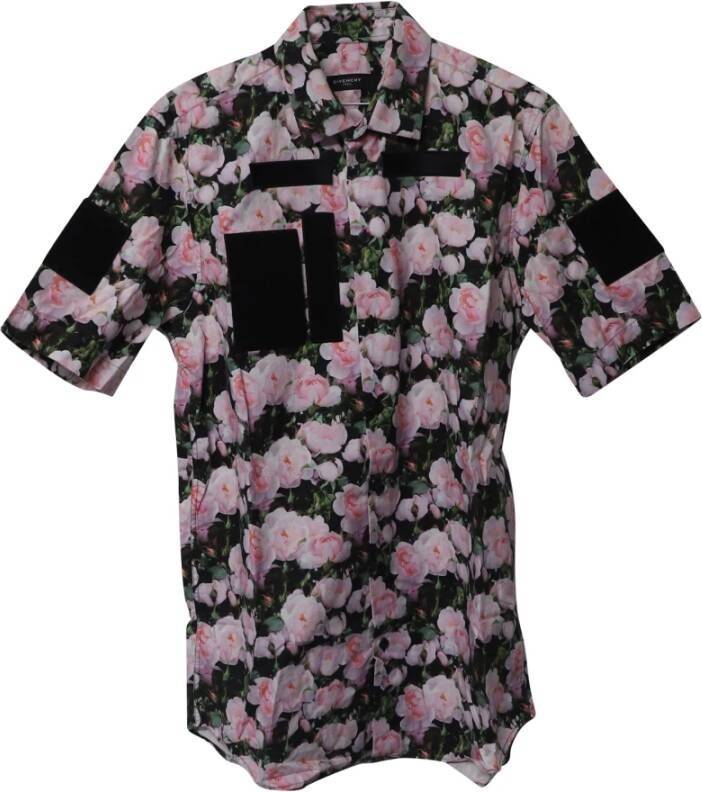 Patch overal over het floral print shirt Givenchy Pre owned, Roze, Heren