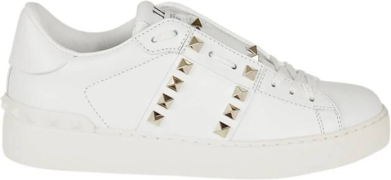 Valentino Garavani Rockstud zonder titelige sneakers , Wit, Dames