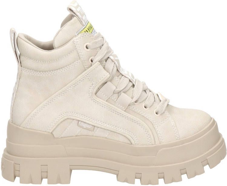 Buffalo Aspha NC Mid vegan chunky veterboots beige