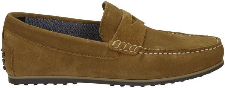 Nelson suède mocassins cognac