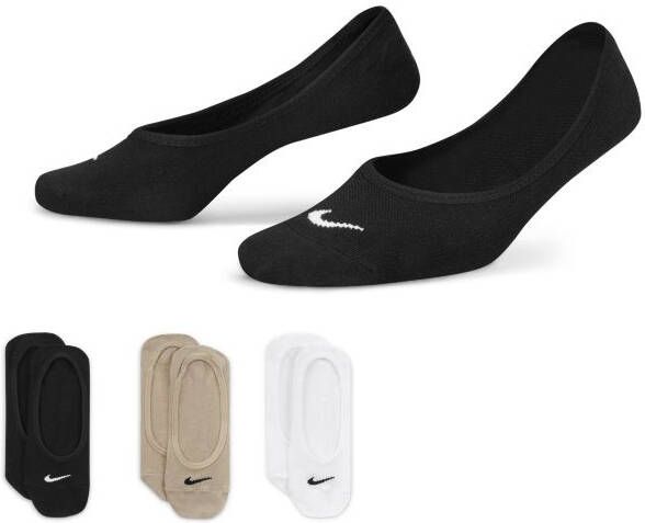 Nike Everyday Lightweight Footie trainingssokken voor dames(3 paar) Meerkleurig