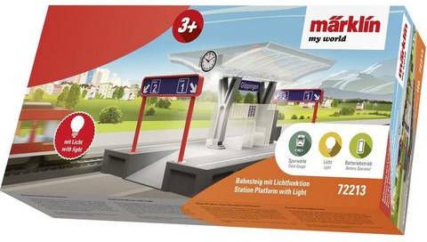 Märklin Modelspoorbaan gebouw my world perron 72213 Met lichtfunctie