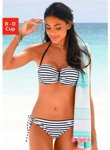 Venice Beach Bandeau bikinitop Summer met aangerimpeld midden
