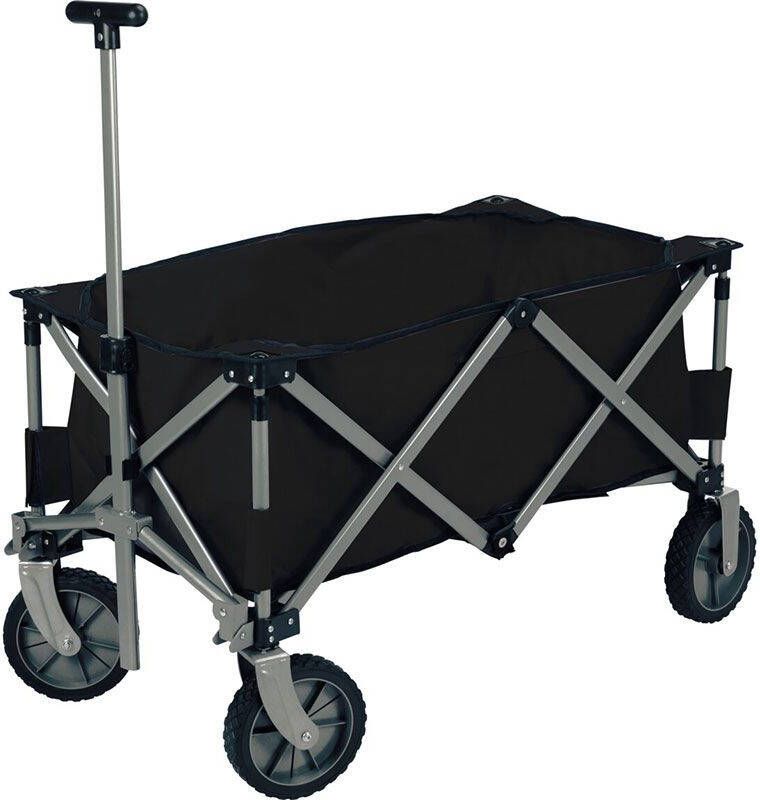 Vouwbare Bolderkar zwart max. 70 kg 90x49x58 cm