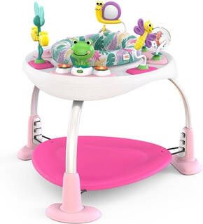 Bright Starts Bounce Baby™ 2 in 1 trampoline & tafel Roze
