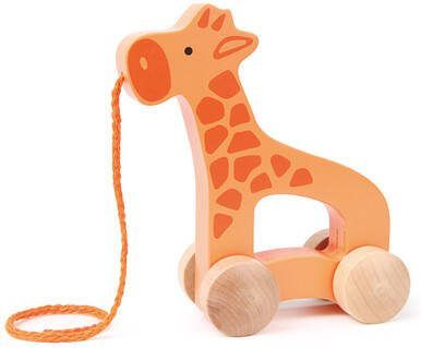 Hape Houten Duw & Rol Giraffe