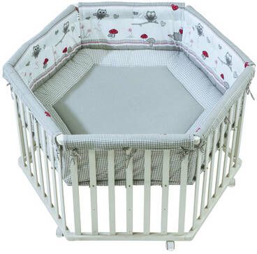 Yourstockshop Roba Babybox Adam & Owl Zeshoek Junior 121 X 106 Cm Hout Wit