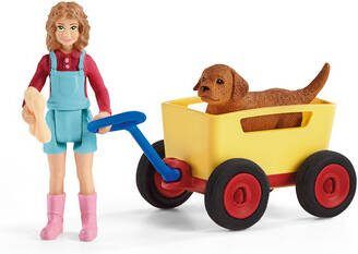 Schleich ® Speelfiguur Farm World, bolderkar uitstapje(42543 )