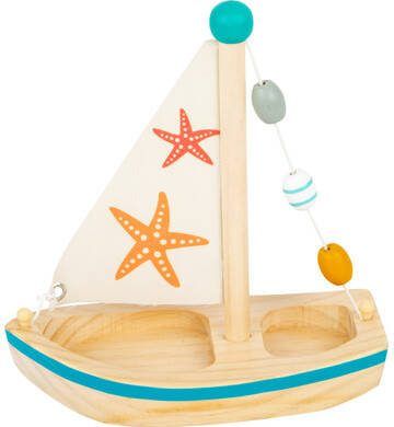 Small Foot Zeilbootje Zeester Junior 17 X 8, 5 Cm Hout/textiel